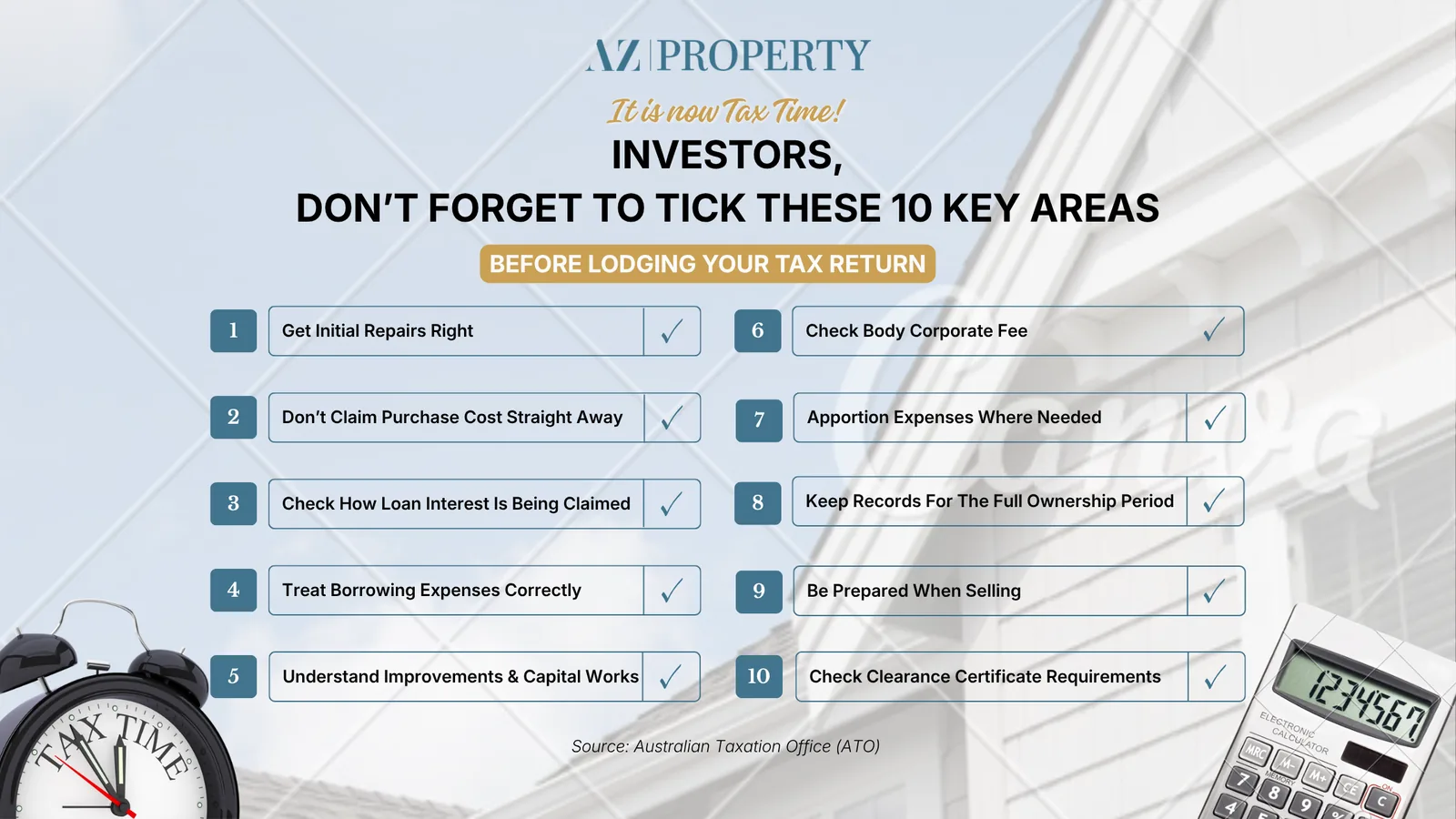 Tax Time Is Here — Property Investors, Don't Forget These 10 ATO Tips